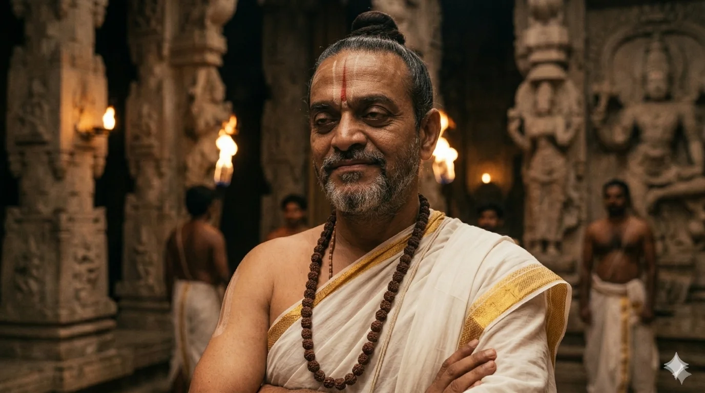పండితుడు విజయనగర సభలో సవాల్ విసురుతున్నాడు — తెనాలి కథ T01