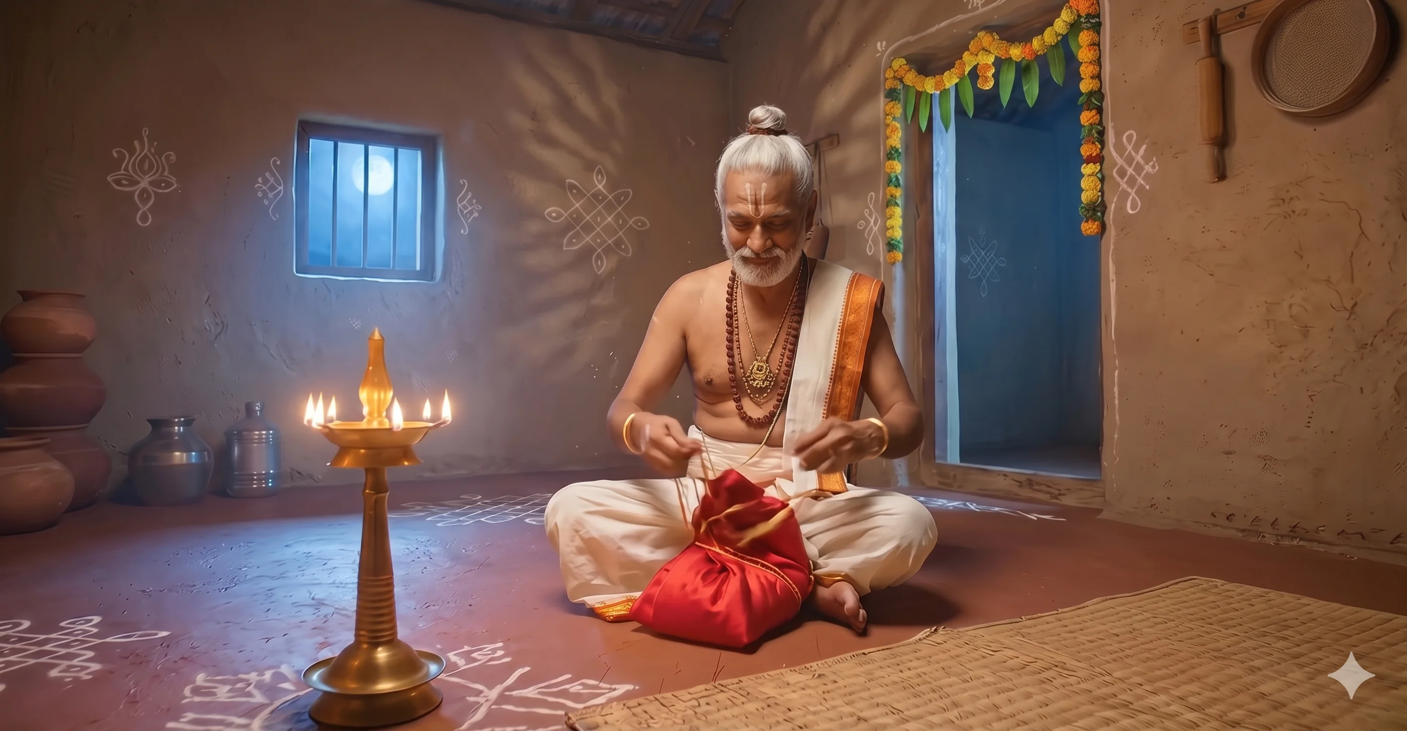 తెనాలి రాత్రి దీపం వెలుగులో రహస్యంగా ఏదో తయారు చేస్తున్నాడు