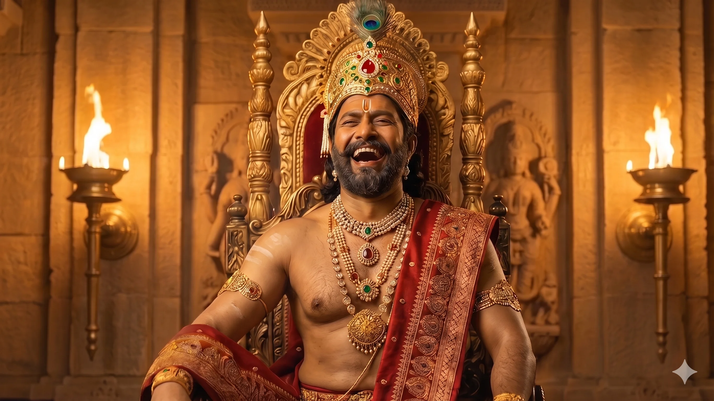 మహారాజు కృష్ణదేవరాయలు తెనాలికి బహుమానం ఇస్తున్నారు