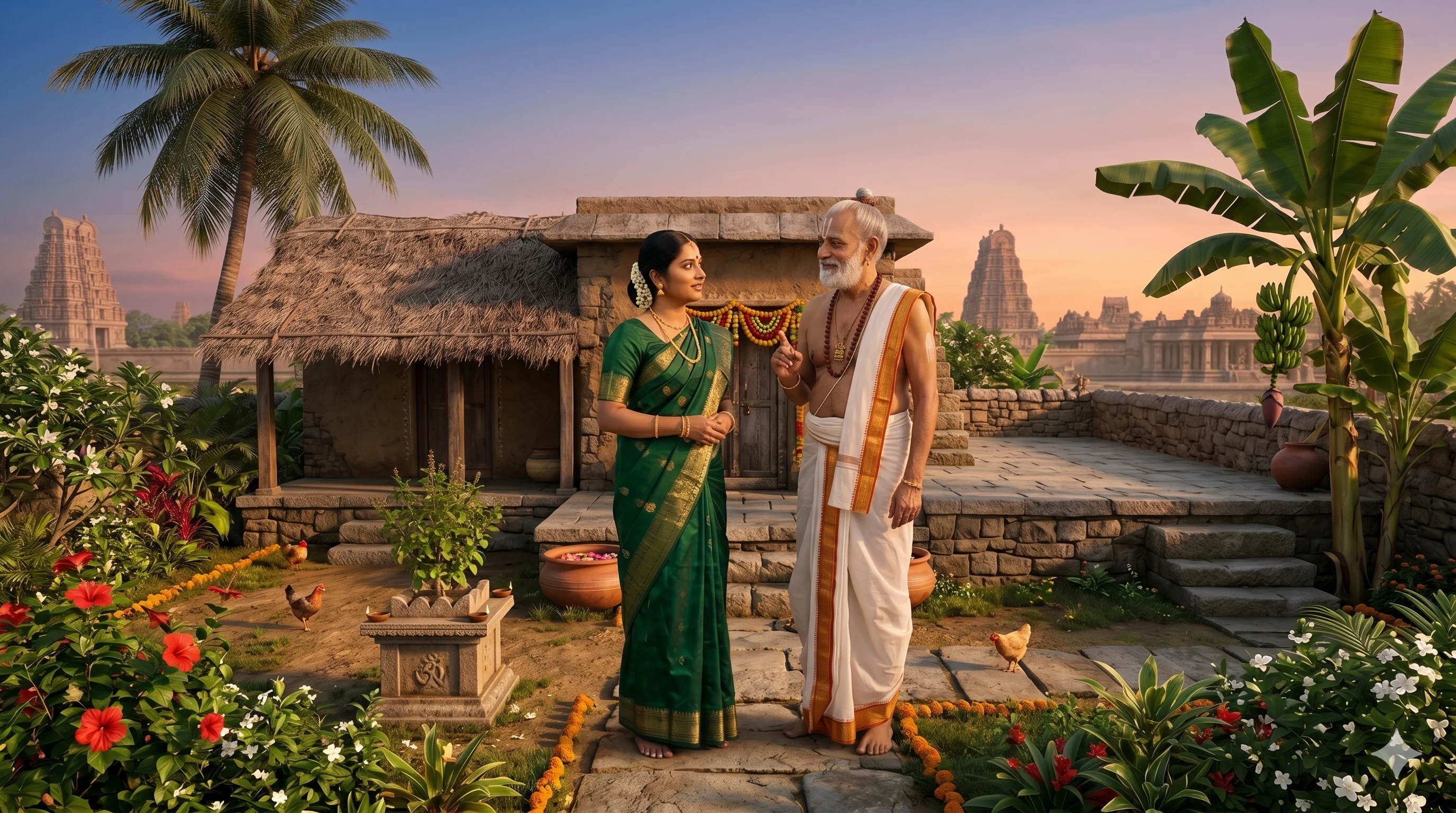 తెనాలి శారదతో మాట్లాడుతున్నాడు — రహస్యం వివరిస్తున్నాడు