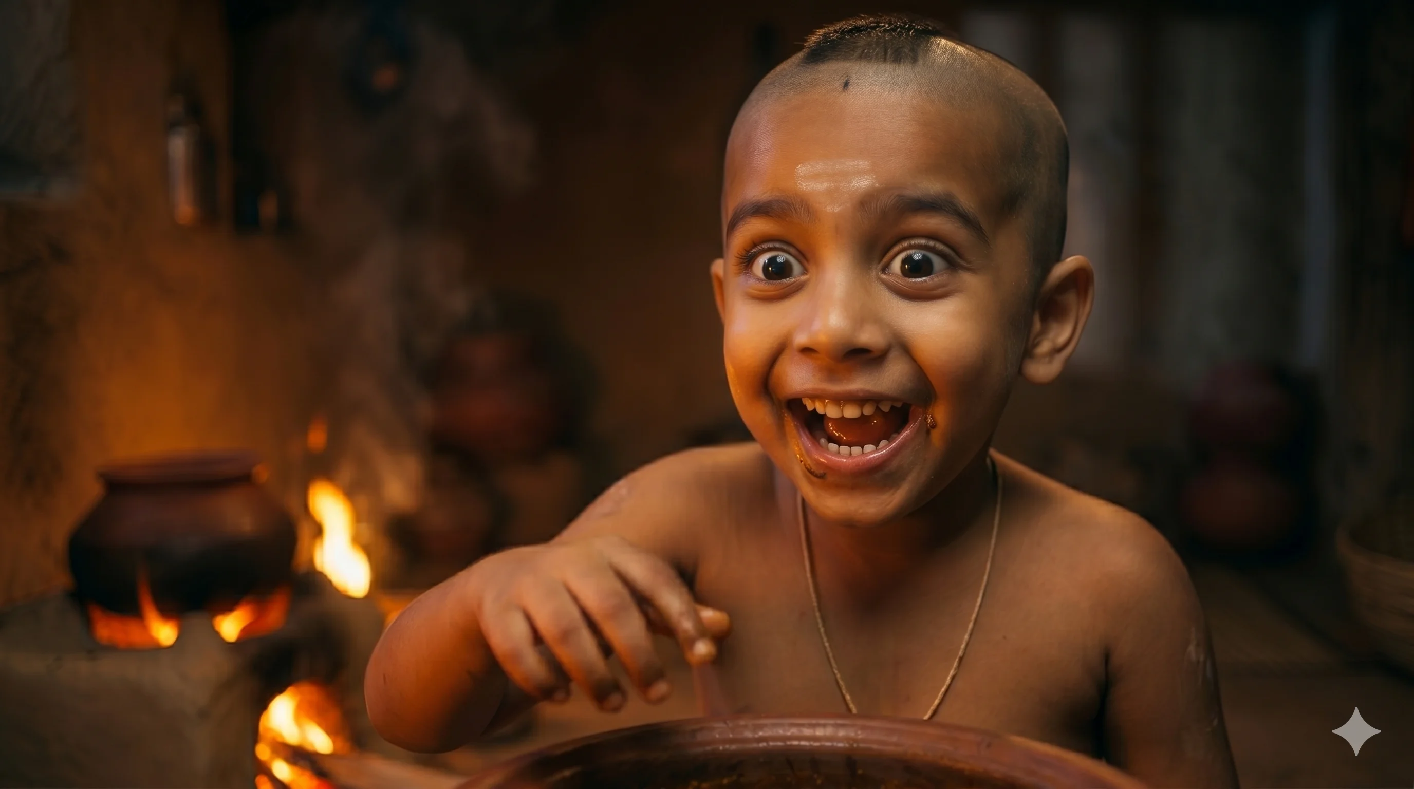 తెనాలి కొడుకు వంకాయ కూర తిని కళ్ళు పెద్దవి చేసుకున్నాడు