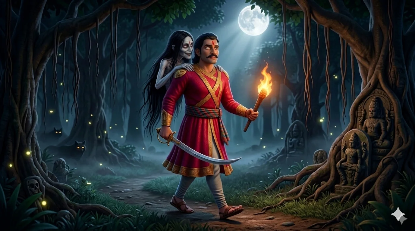 బేతాళుని ప్రశ్న — విక్రమార్క అడవిలో — గుణవతి త్యాగం EP03