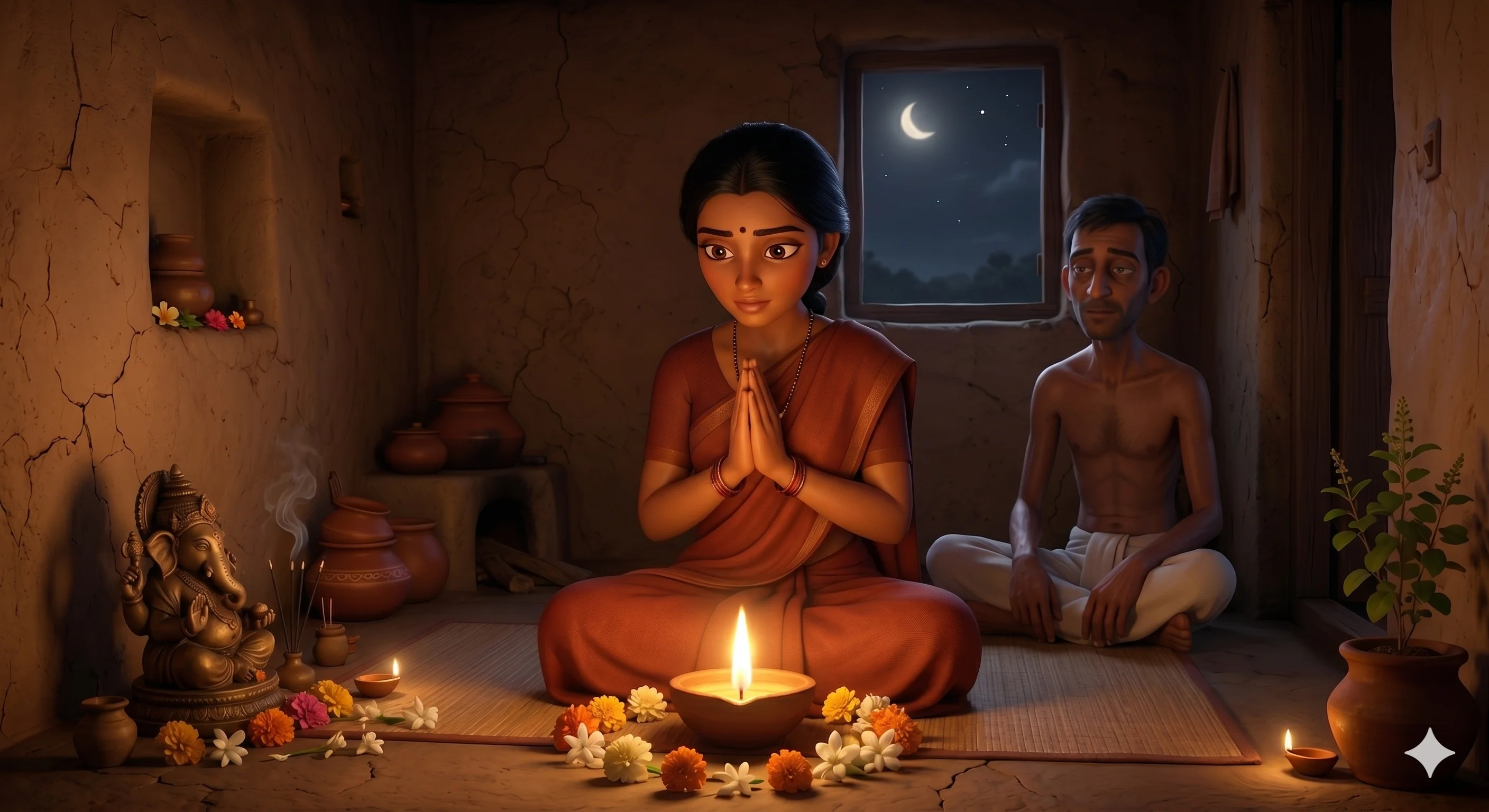 తెల్లవారుజామున గుణవతి పూజ — పాతివ్రత్య శక్తి